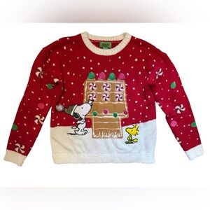 NWOT Peanuts Snoopy Woodstock Christmas Sweater Women’s Small